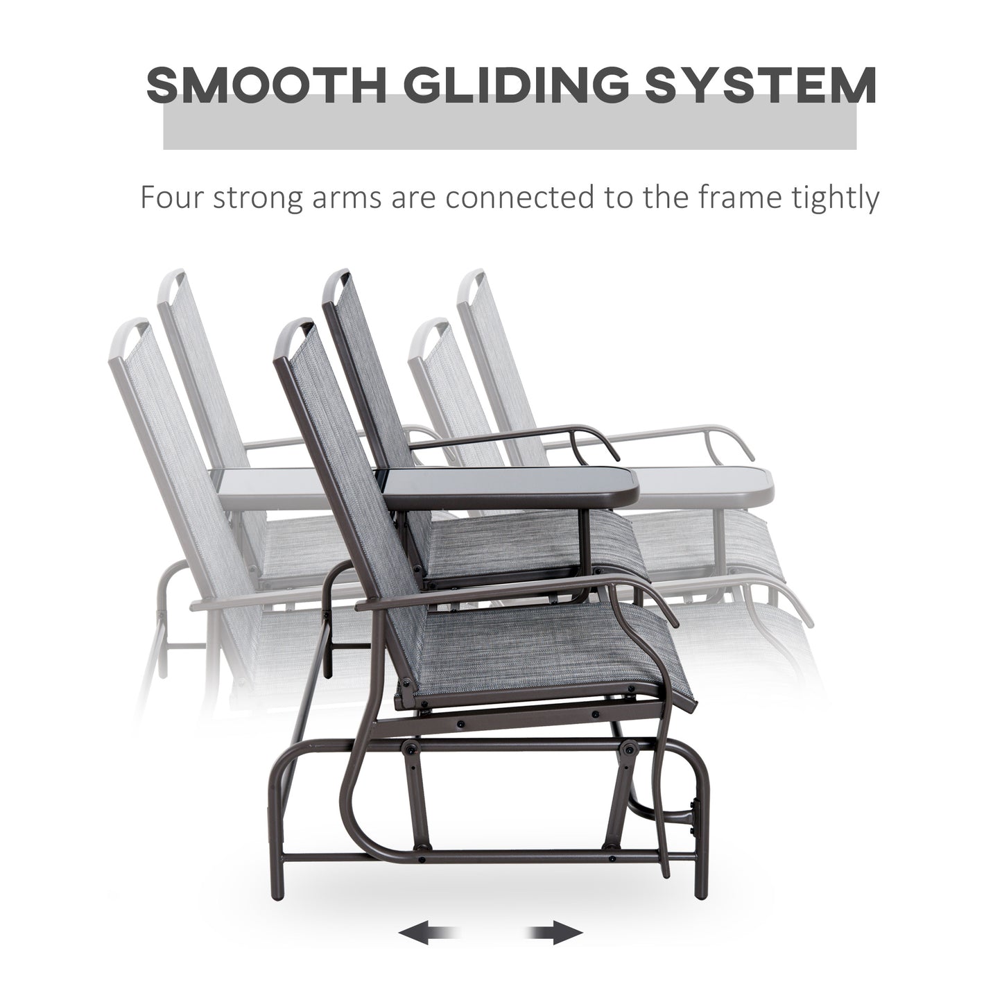 Outsunny 2-seater sliding garden bench