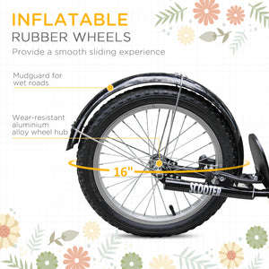 Trottinette avec guidon réglable, 2 freins, panier porte-gobelet, orange