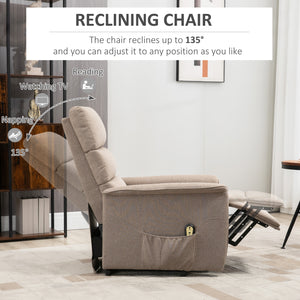 Fauteuil releveur pour personnes âgées, beige