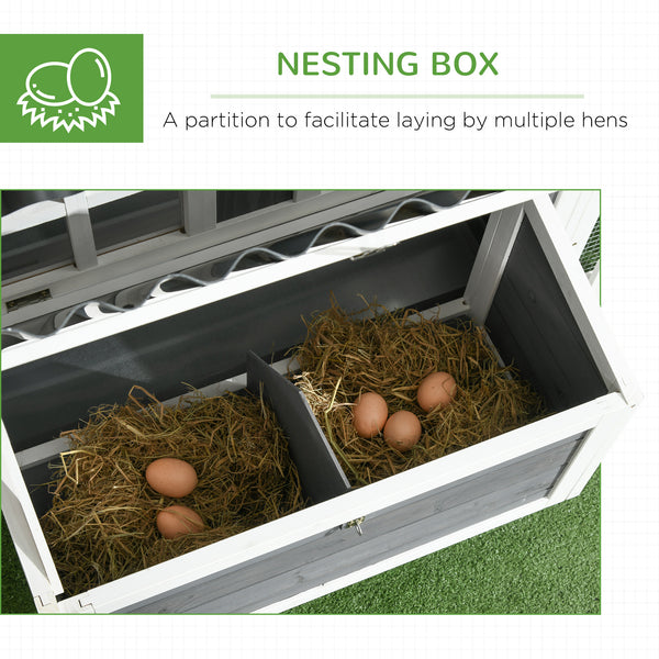 Wooden chicken coop with run for chickens, rabbits and ducks