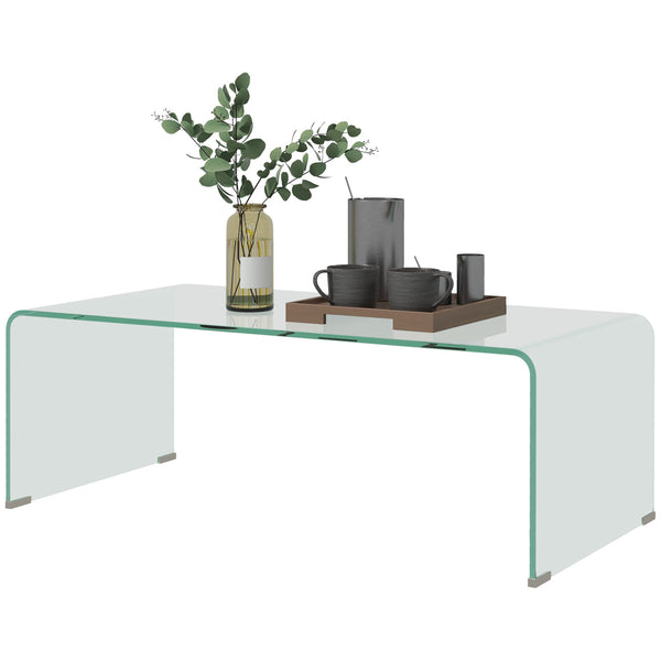 Table basse rectangulaire moderne avec bords arrondis et sécurisés