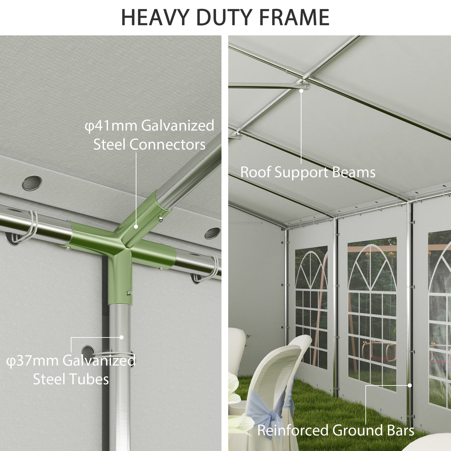 Outsunny 20' x 40' Party Tent, Outdoor Canopy Tent with 12 Removable Sidewalls for Parties, Weddings, Events