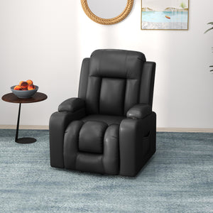 Fauteuil releveur électrique inclinable avec repose-pieds et télécommande, gris