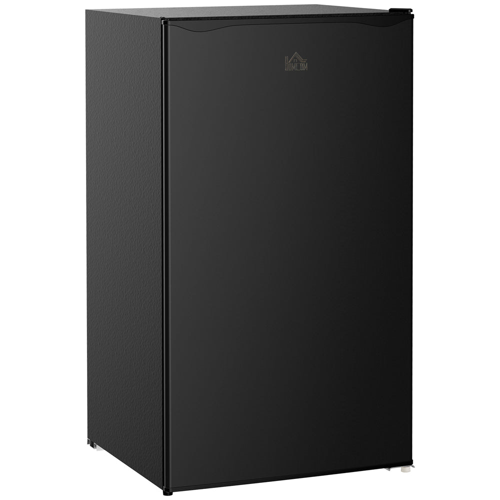 Réfrigérateur compact avec congélateur, étagère réglable, thermostat mécanique et porte réversible, noir