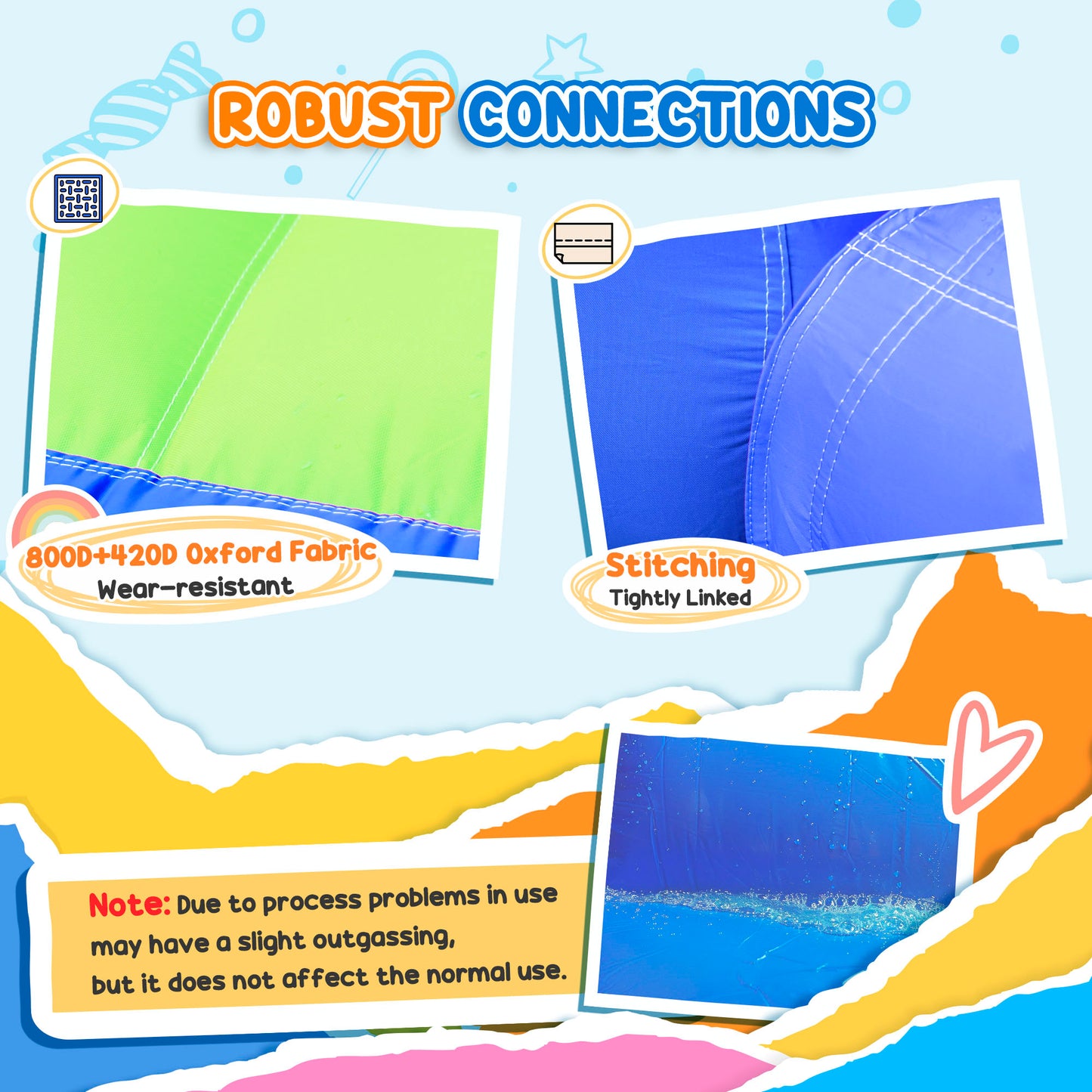 5 in 1 Narwhal Style Inflatable Water Slide for Kids with Slide, Trampoline, Pool, Water Gun, Climbing Wall, Carry Bag, 450W Air Blower