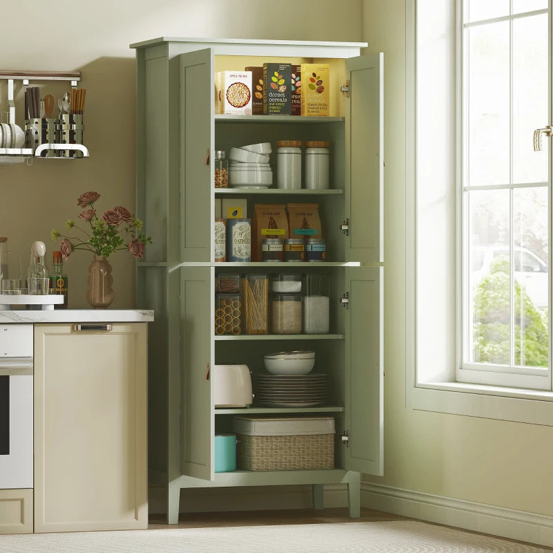 Meuble de rangement avec détecteur de mouvement et éclairage LED, vert