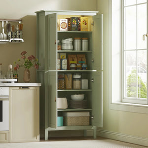 Storage unit with motion sensor and LED lighting, green