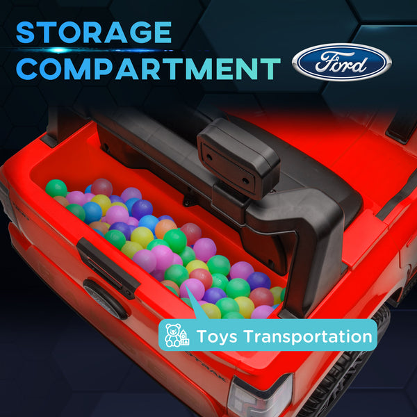 Ford Ranger 12V with rear storage, remote control, red