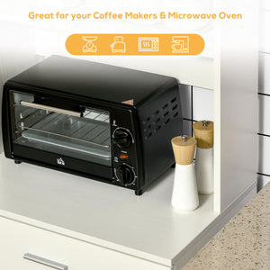 Garde-manger avec rangement pour micro-ondes, blanc