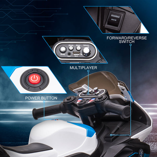 6V 3-wheel electric motorcycle, blue