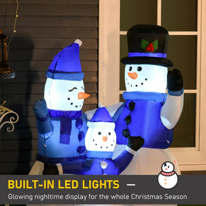 Trio de bonhomme de neige gonflable de 1,2 m de haut
