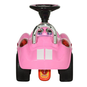Voiture à pousser pour bambin avec musique, klaxon et lumière, rose