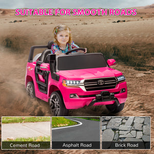 Toyota Land Cruiser 12V with remote control, pink