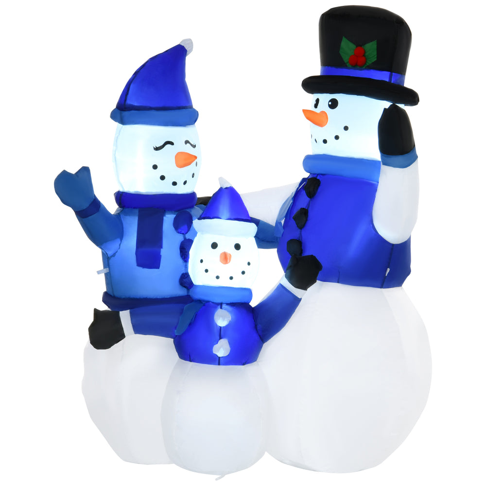 Trio de bonhomme de neige gonflable de 1,2 m de haut