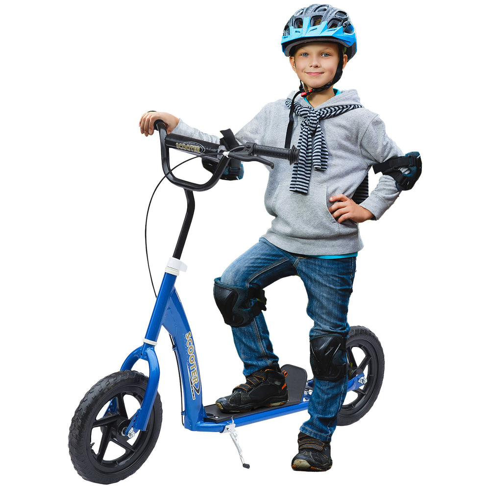 Trottinette avec pneu de 12 pouces, bleu