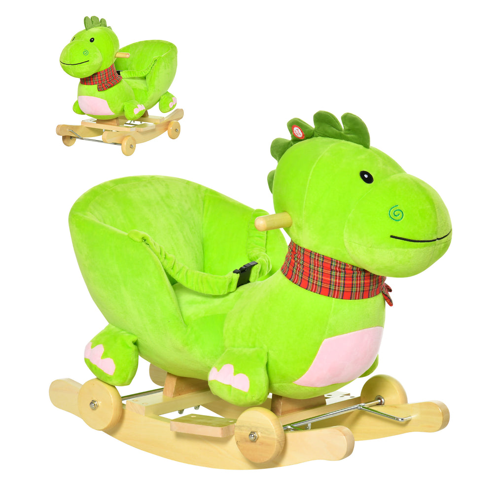 Dinosaure à bascule interactif 2 en 1 avec chansons, vert