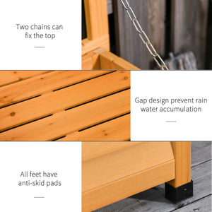 Coffre de rangement en bois de 75 gallons avec fente d'aération et finition résistante aux intempéries, jaune