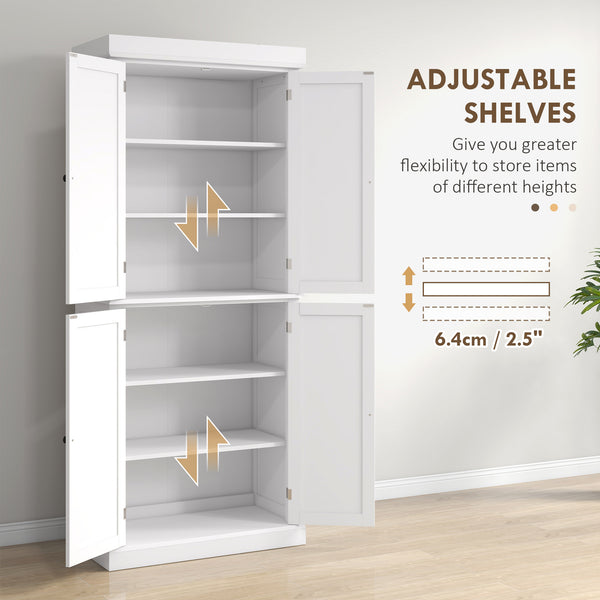 Kitchen cabinet with 4 doors, white
