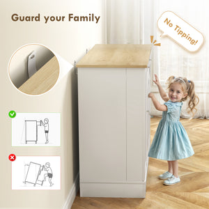 Buffet moderne avec tiroir, étagère réglable, 3 portes, pour salle à manger, blanc