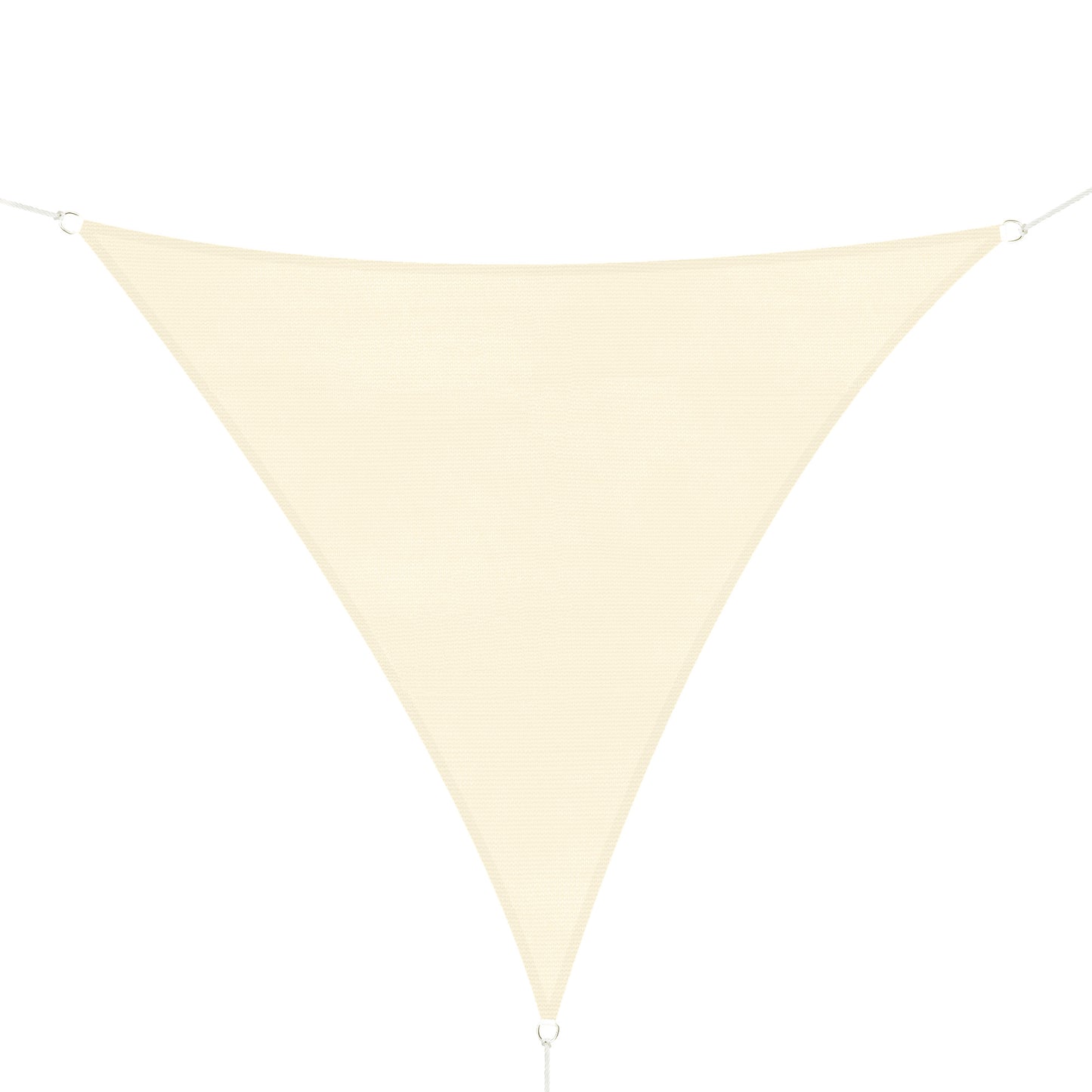 Parasol triangulaire d’extérieur en toile respirante, couleur crème