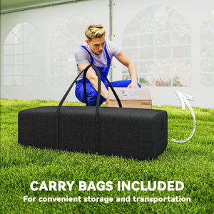 20' x 20' Heavy Duty Party Tent with Removable Window Sidewalls and Carry Bags