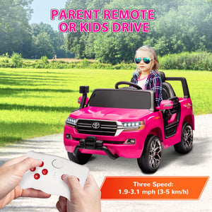 Toyota Land Cruiser 12V with remote control, pink