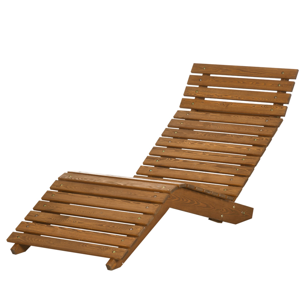 Chaise longue extérieure en teck avec design incurvé élégant, idéale pour jardin et terrasse