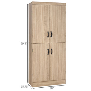 4-door storage unit with adjustable shelves