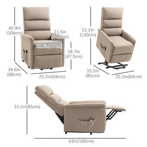 Fauteuil releveur pour personnes âgées, beige