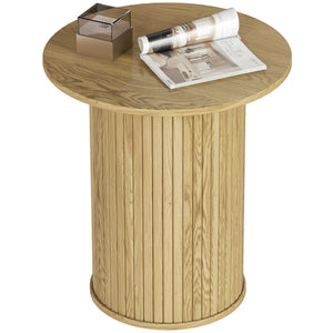 Table d'appoint ronde et cannelée