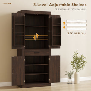 Meuble de rangement style campagnard avec 4 portes de grange, marron