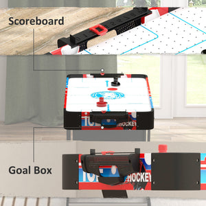 Foldable air hockey table, white