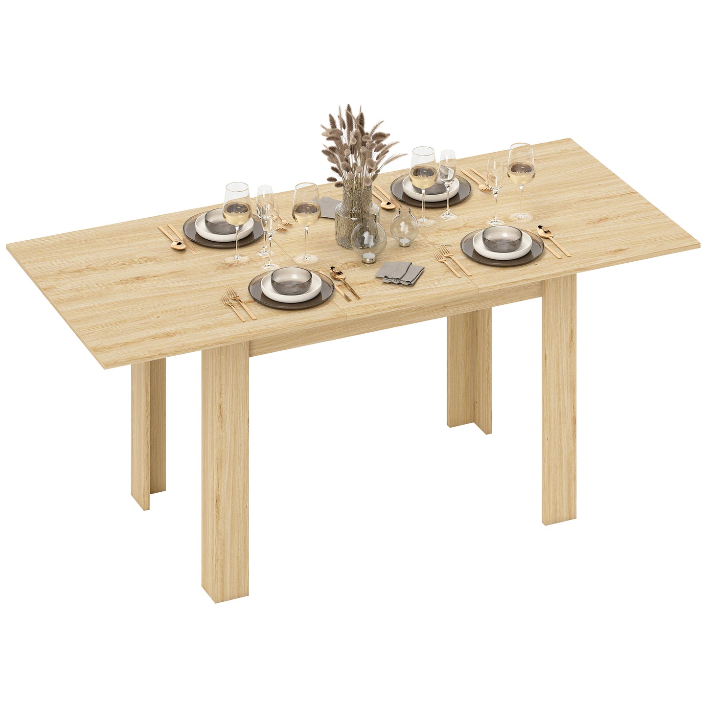 Table à manger extensible pour 6 à 8 personnes
