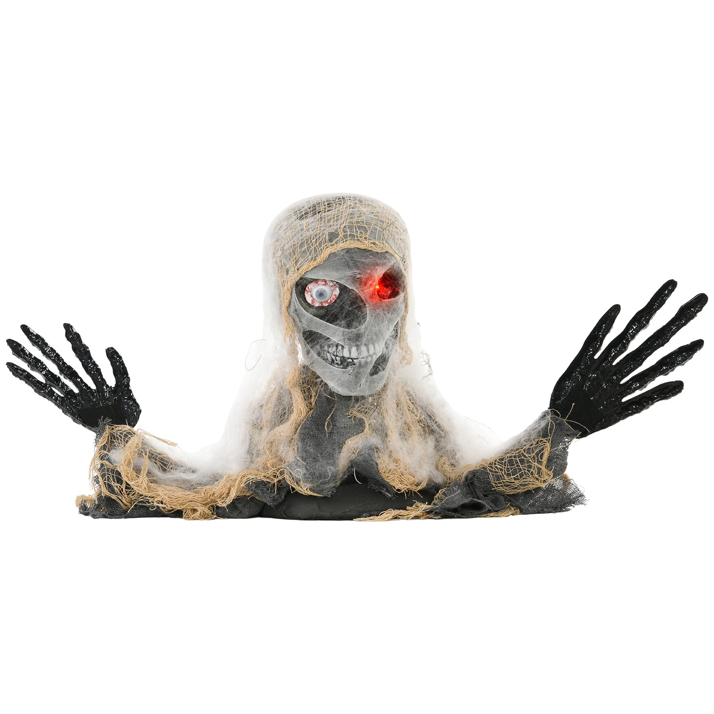 Momie animée d'Halloween avec yeux LED lumineux