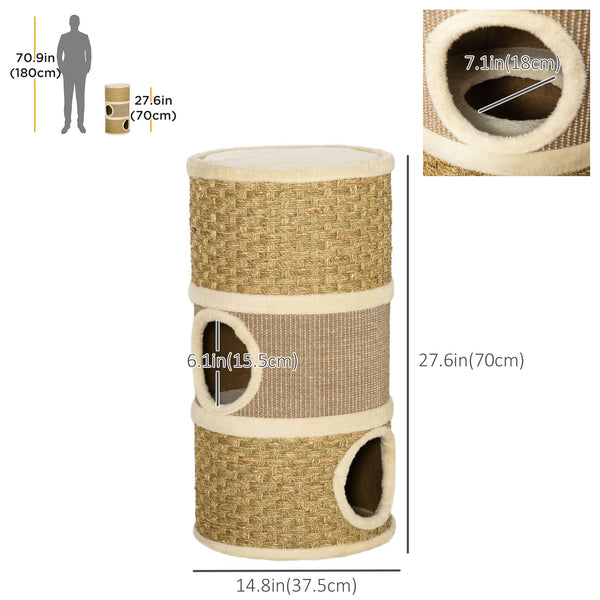 3-story, three-hole condo with scratching post
