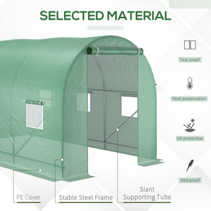 Outdoor Plant Grow Tunnel with Roll-Up Door