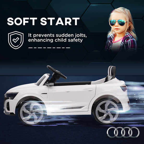 Licensed Audi Q8 Etron Sportback 12V with remote control, white