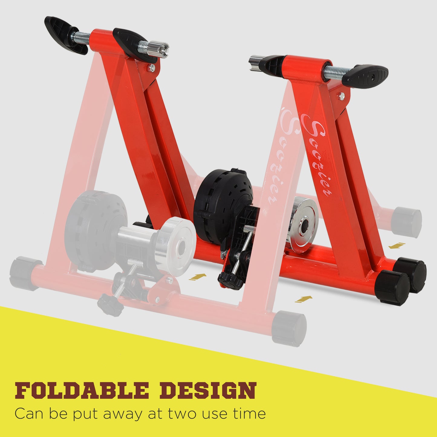 Support magnétique pour vélo d'intérieur, rouge