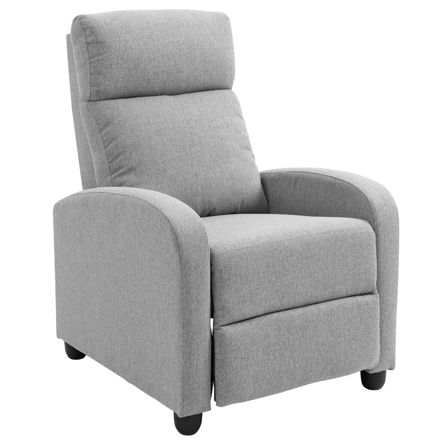 Fauteuil inclinable manuel en tissu pour home cinéma maison, gris clair