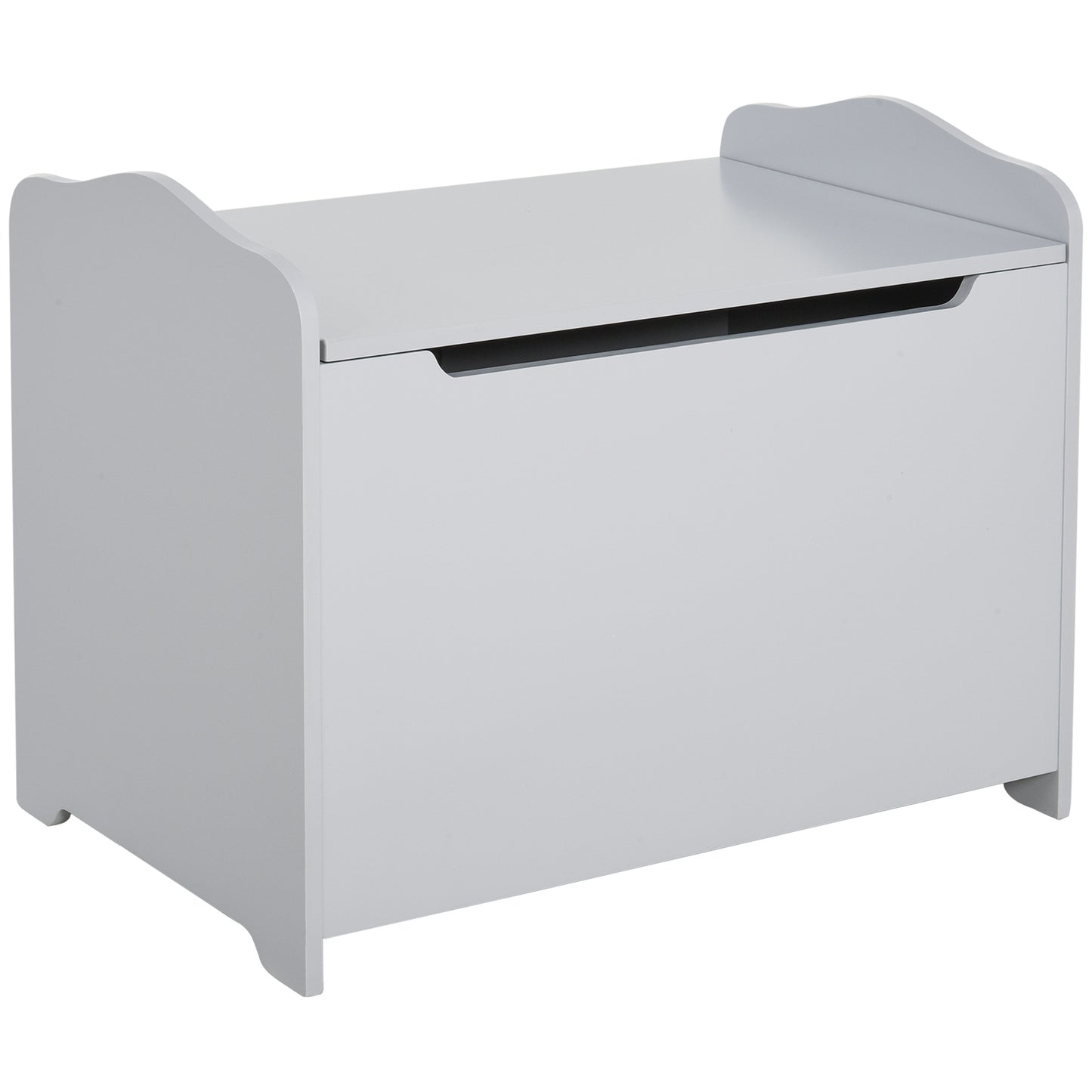 Coffre de rangement en bois pour jouets pour enfants, gris