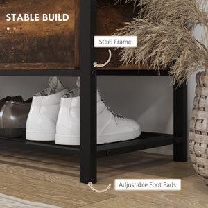 Rangement à chaussures rembourré avec couvercle rabattable