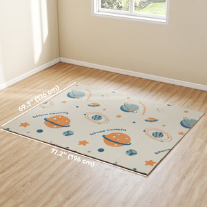 Tapis de jeu réversible et imperméable, pliable, motif astronaute et planète