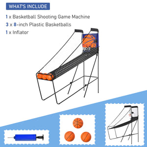 Basketball Arcade Game with Electronic Scoreboard, Black