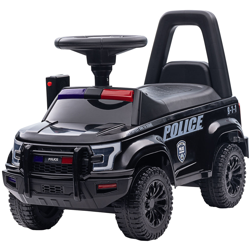 Voiture de police pour bambin avec rangement dissimulé sous le siège