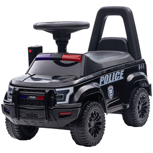 Voiture de police pour bambin avec rangement dissimulé sous le siège