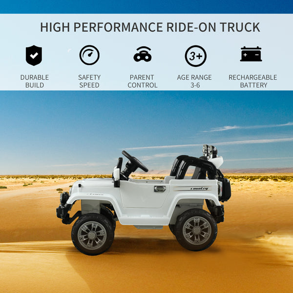 Jeep 12V with remote control, white