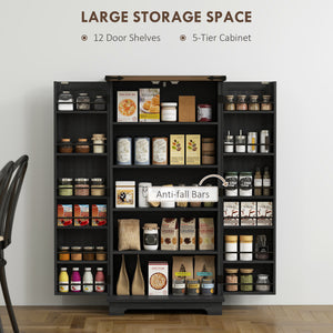 Meuble de rangement pour garde-manger, noir