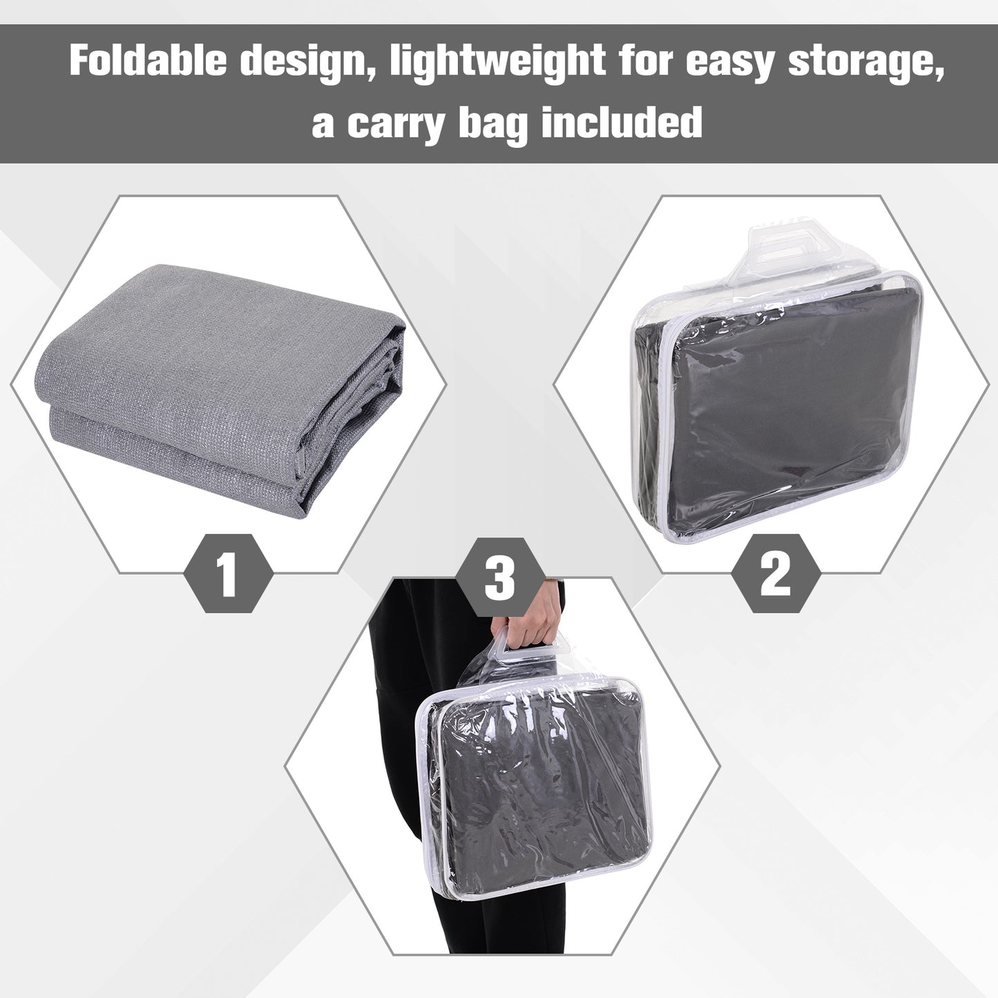 Voile d’ombrage rectangulaire d’extérieur – Protection solaire efficace, gris