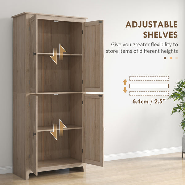 Meuble de rangement avec portes et étagères, beige