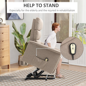 Fauteuil releveur pour personnes âgées, beige
